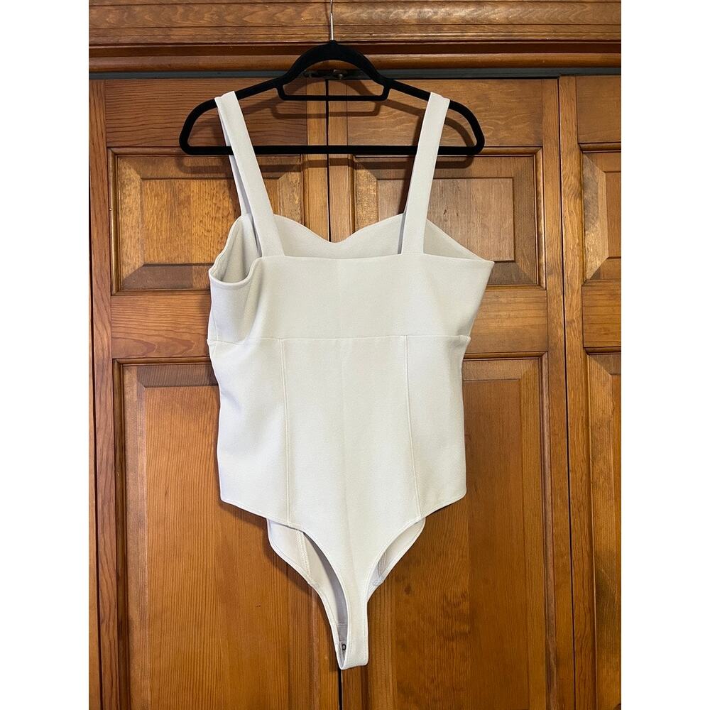 Abercrombie & Fitch Women's Cream Corset Style Bodysuit Thick Strap Size XL - Picture 9 of 10
